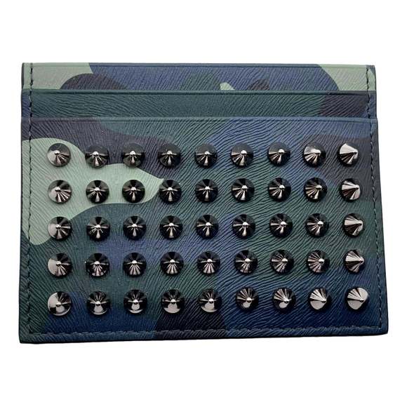 Christian Louboutin Men KIOS Spiked Studded Leather Card...